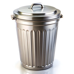 Trash can isolated on white background