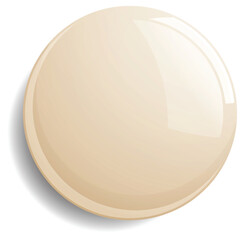 Glossy Beige Sphere Illustration