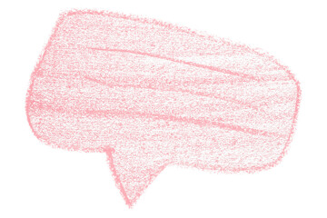 Separate pink speech bubbles on transparent background