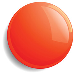 Bright Orange Sphere with Shadow