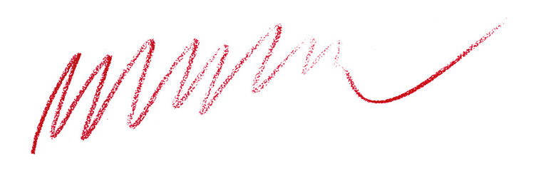 red pencil strokes isolated on transparent background