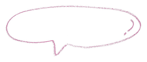 Separate pink speech bubbles on transparent background