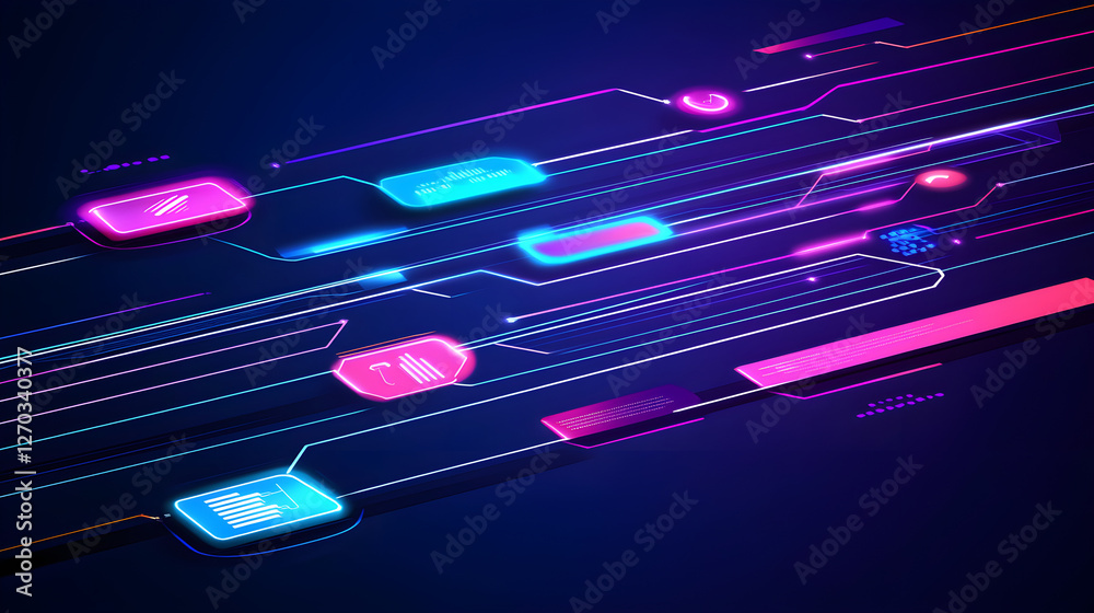 Poster dynamic data visualization digital space graphic design futuristic environment abstract viewpoint te