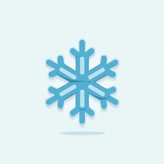 Fototapeta premium Illustrative minimal art of a snowflake symbol with bold lines, delicate curves