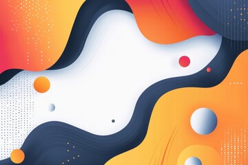 Abstract wavy background with orange, yellow, and dark blue shapes. Ideal for presentations, websites, or modern design projects needing a vibrant backdrop.
