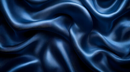 Fototapeta premium Draped Deep Blue Fabric Texture