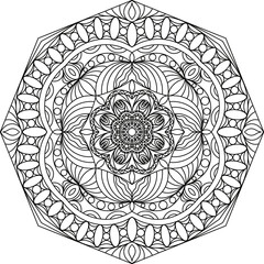 Simple Line Drawings, Line Drawings for Painting Practice, Mandala Paintings, Line Drawings for Making Coloring Books, Printings, Covers, Patterns on Product Surfaces.