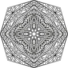 Simple Line Drawings, Line Drawings for Painting Practice, Mandala Paintings, Line Drawings for Making Coloring Books, Printings, Covers, Patterns on Product Surfaces.