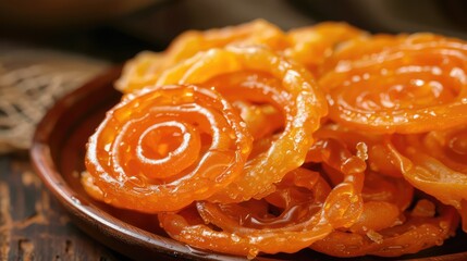 Fototapeta premium Irresistible Sweet Rings: A Delightful Indian Dessert Experience
