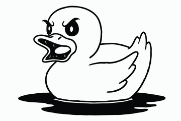a wallpaper of an aggressive  duck.eps