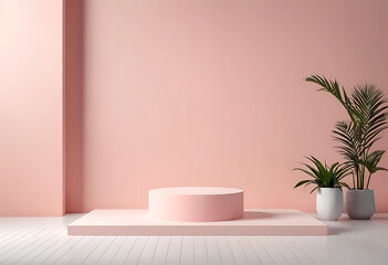 3D Podium Background, display banner room toy design blue, 3d product review, mockup pedestal, Abstract product display presentation