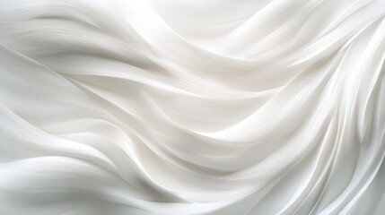Obraz premium Abstract White Fabric Drape: Serene Swirls of Texture and Light