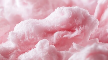 Fototapeta premium Close-up shot of pink cotton candy texture. Perfect for backgrounds, food blogs, or sweet treat visuals.