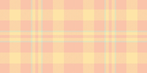 Rustic vector fabric check, style texture seamless background. Naked textile tartan pattern plaid in orange and amber colors.