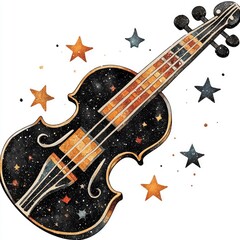 Celestial Violin A Cosmic Symphony of Stars and Strings
