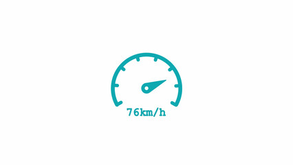 Obraz premium simple bike or car speed miter icon illustration concept