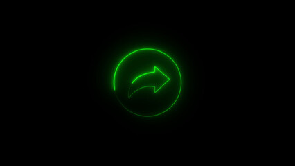 neon glowing share icon illustration concept