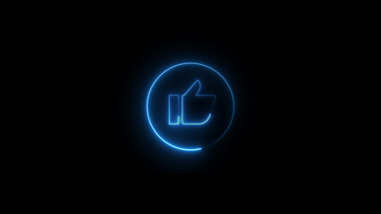 neon glowing like icon illustration concept