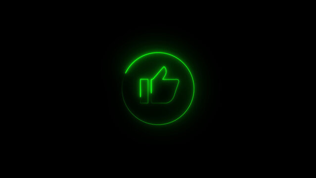 neon glowing like icon illustration concept