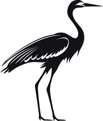 Obraz premium vector heron silhouette 