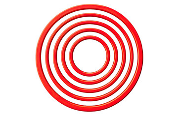 Voice sound concept. A vibrant red spiral pattern showcasing concentric circles in a striking design.