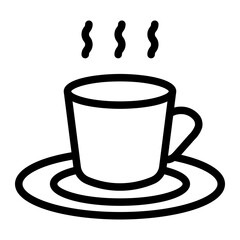 hot coffee Line Icon