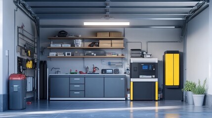 Home garage workshop 3D printer setup