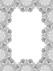 Flower Borders Coloring Book Pages