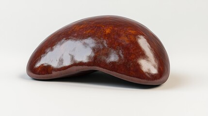 Obraz premium Smooth Brown Decorative Object with Glossy Finish and Unique Shape