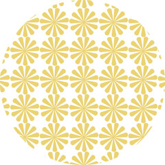 Japanese chrysanthemum geometric gold pattern