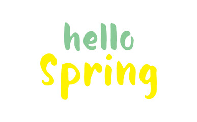 春の訪れを祝福する、HELLO SPRINGのシンプルなロゴマーク