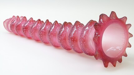 Unique Pink Decorative Screw Design with Intricate Details and Texture
