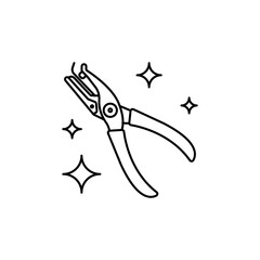 Single Hole Puncher Outline Icon for small jobs.