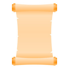 Ancient Paper Scroll Message Vector. Broken Paper Scroll Element. Medieval Paper Scroll.