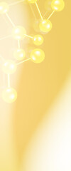 Hyaluronic acid and Niacinamide hair and skin solutions ad, gold collagen serum drop with cosmetic advertising background ready to use, illustration vector.