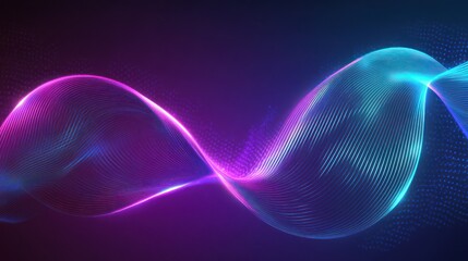 Fototapeta premium Abstract Neon Wave Background
