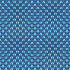 Elegant blue tone seamless pattern with ornamental motif. Perfect for textiles, wallpapers, decorative art, fashion, stationery, or graphic projects.
