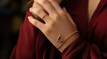elegance triangle gold