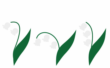 鈴蘭の花のイラスト素材