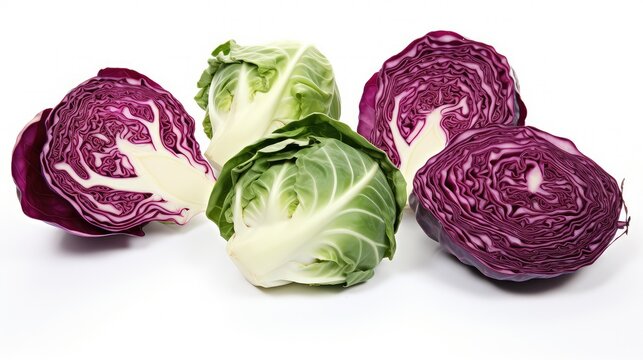shded green and red cabbage