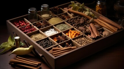 cloves open wooden box