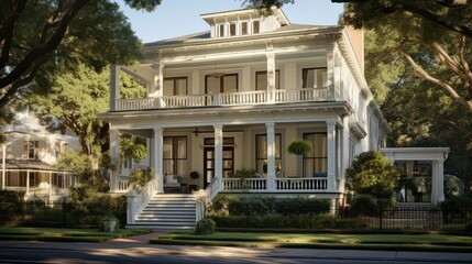 Fototapeta premium vintage old neighborhood houses