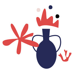 Abstract Matisse Decorative. Flat Vector Illustration.