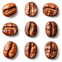 Fototapeta premium Rich, Aromatic Roasted Coffee Beans: A Close-Up View