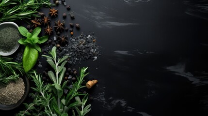 Naklejka premium green herbal background