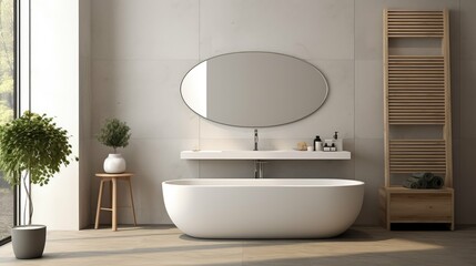 Fototapeta premium grey interior design bathroom