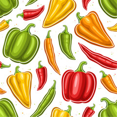Vector Colorful Pepper Seamless Pattern