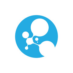 Obraz premium Abstract logo design featuring molecule