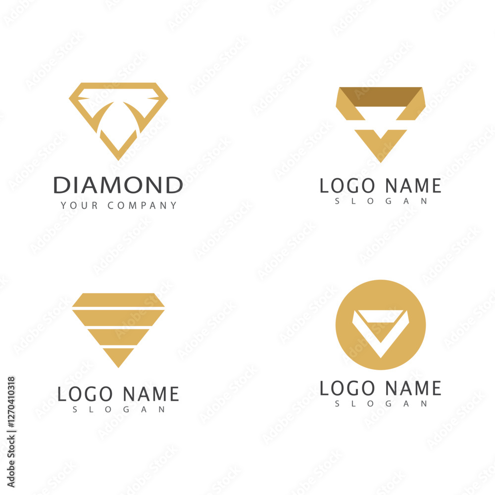 Wall mural Diamond logo vector template and symbol