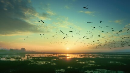 pastel green sky